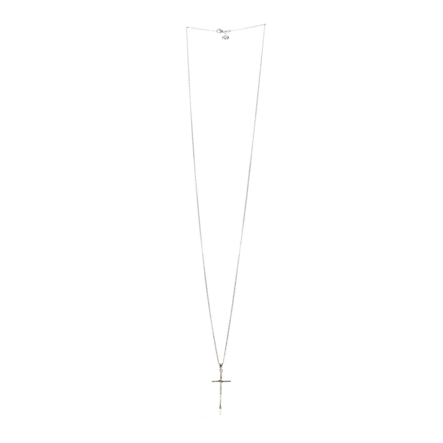 John Hardy Sterling Silver Bamboo Cross Pendant Necklace 3 of 6