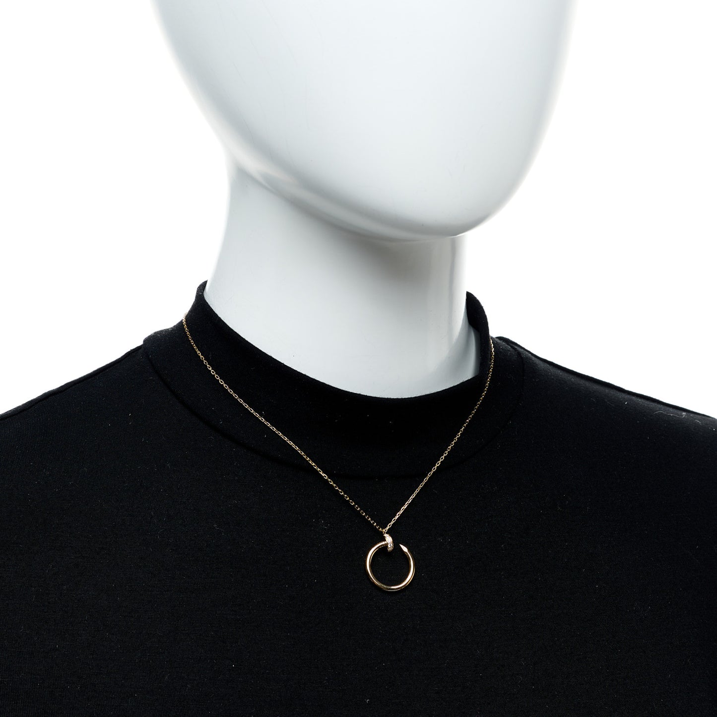 18K Pink Gold Diamond Juste Un Clou Pendant Necklace