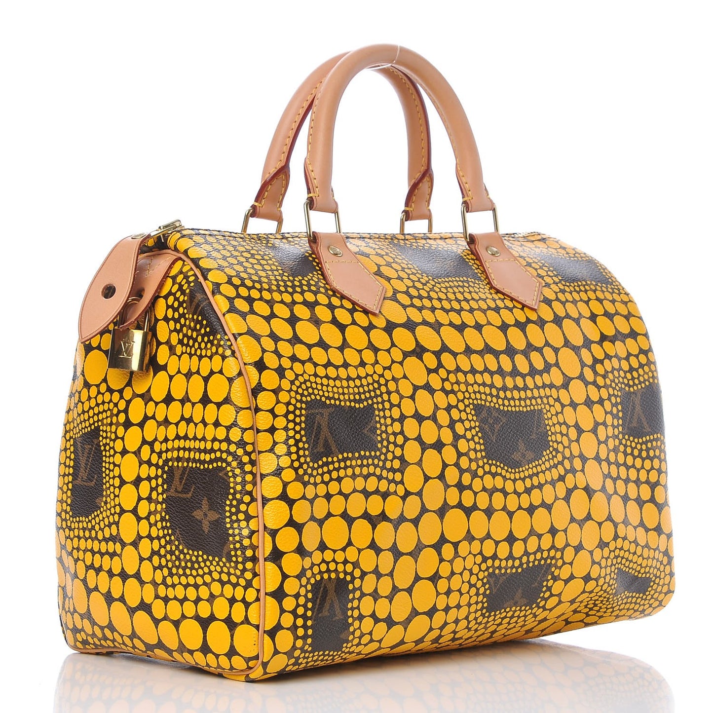 Monogram Kusama Town Speedy 30 Yellow
