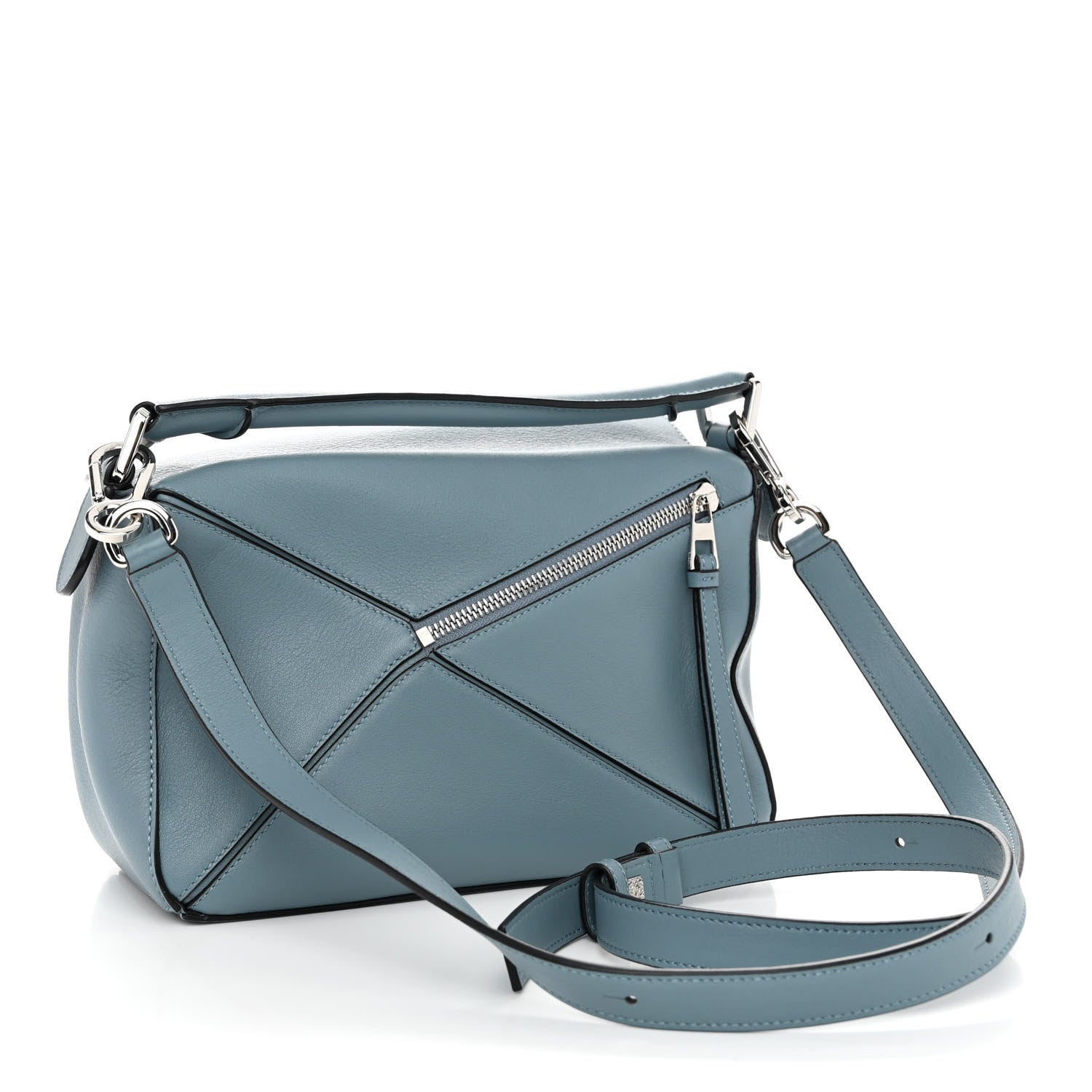 Loewe Calfskin Small Puzzle Bag Stone Blue 3 of 9
