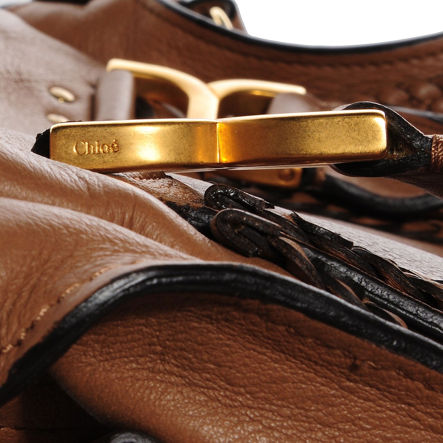 Calfskin Braided Medium Marcie Satchel Nut