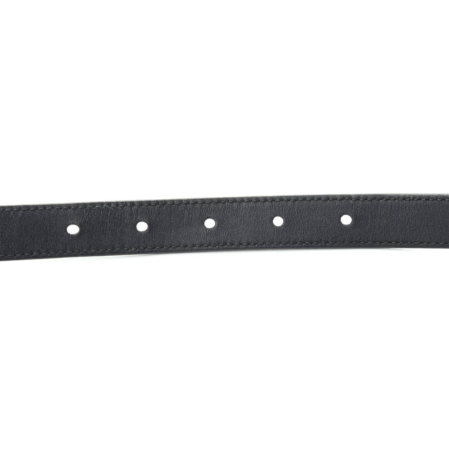 Calfskin Pearl Double G 20mm Belt 85 34 Black Cream