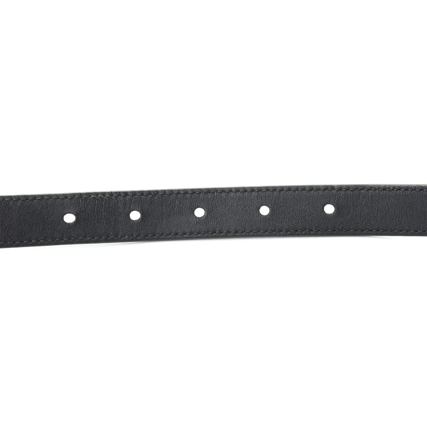 Gucci Calfskin Pearl Double G 20mm Belt 85 34 Black Cream 4 of 6