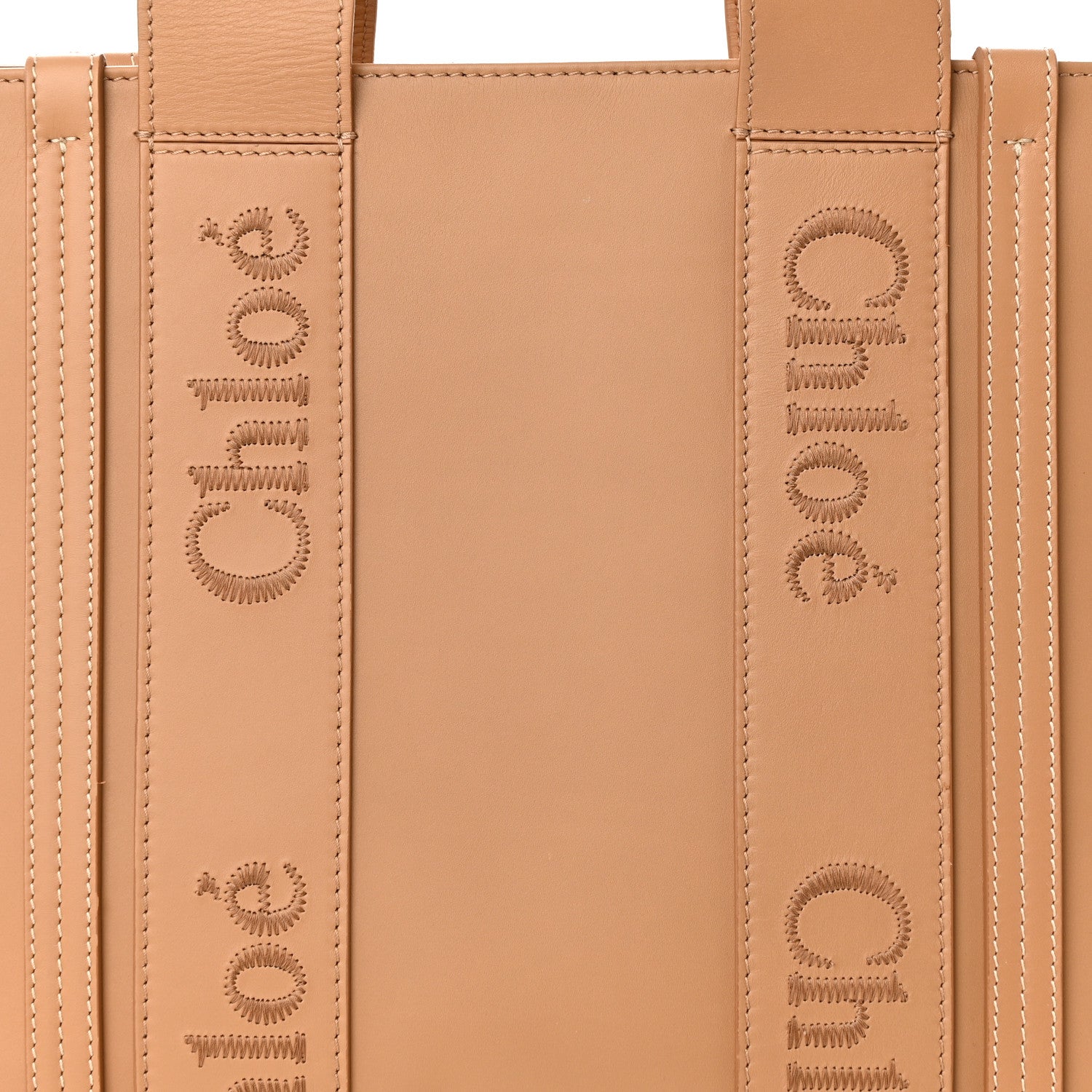Chloe Calfskin Medium Woody Tote Light Tan 8 of 11
