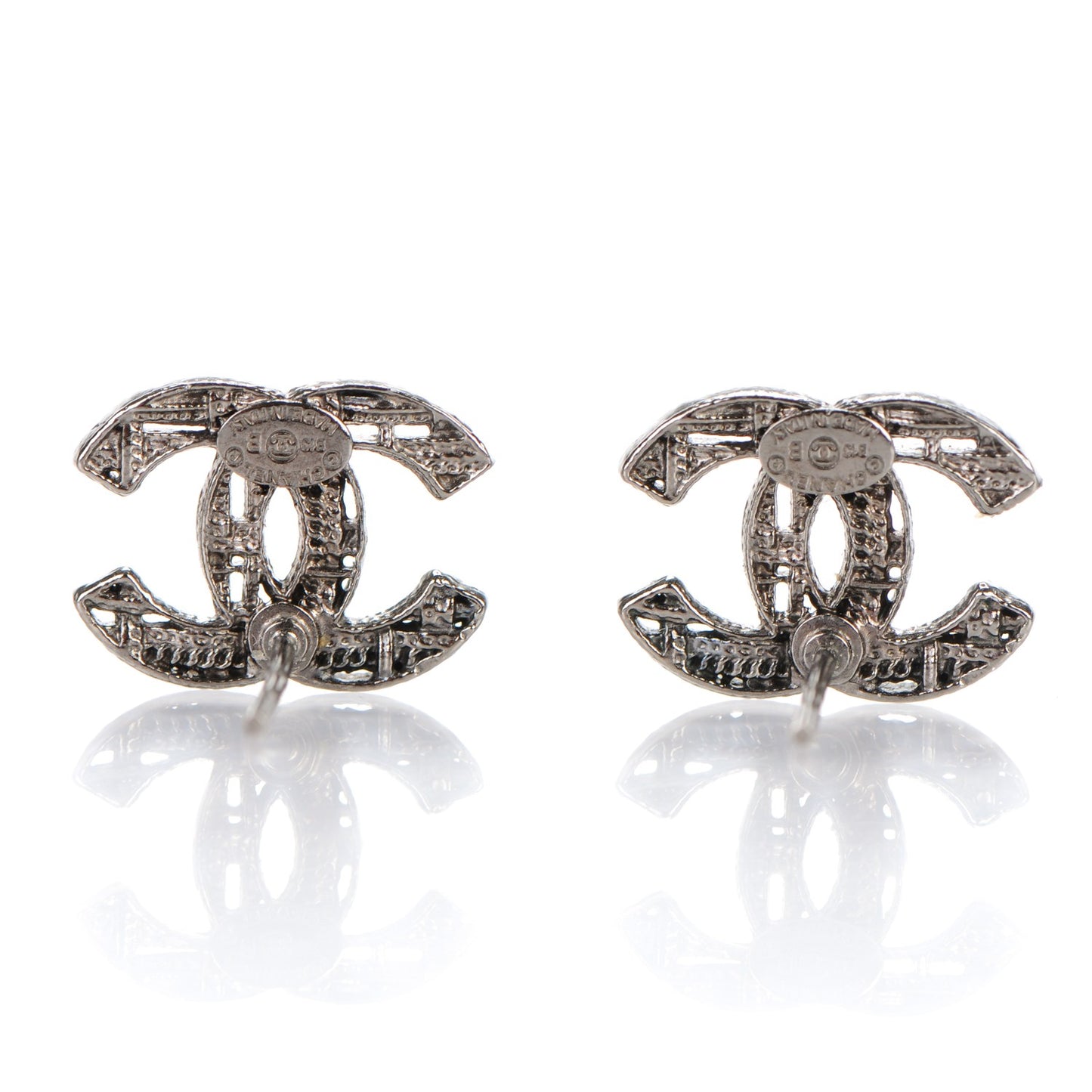 CC Chain Earrings Dark Silver
