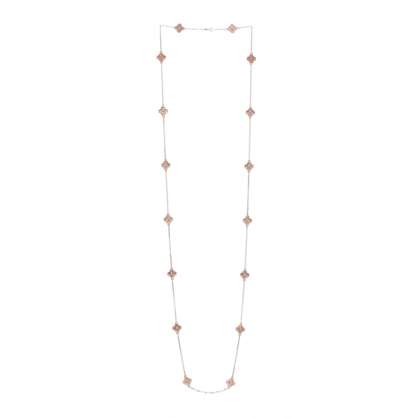 18K Rose Gold 16 Motifs Sweet Alhambra Necklace