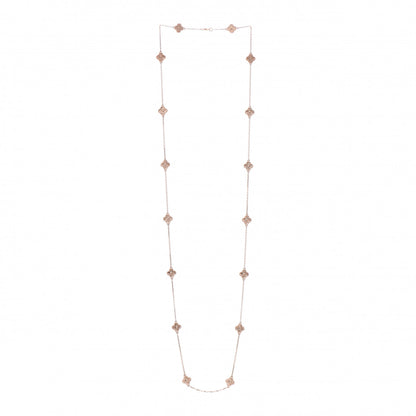 Van Cleef & Arpels 18K Rose Gold 16 Motifs Sweet Alhambra Necklace 3 of 4