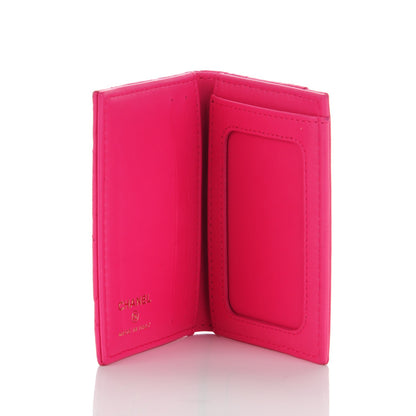 Chanel Lambskin Quilted Card Holder Wallet Fuchsia 7 of 16