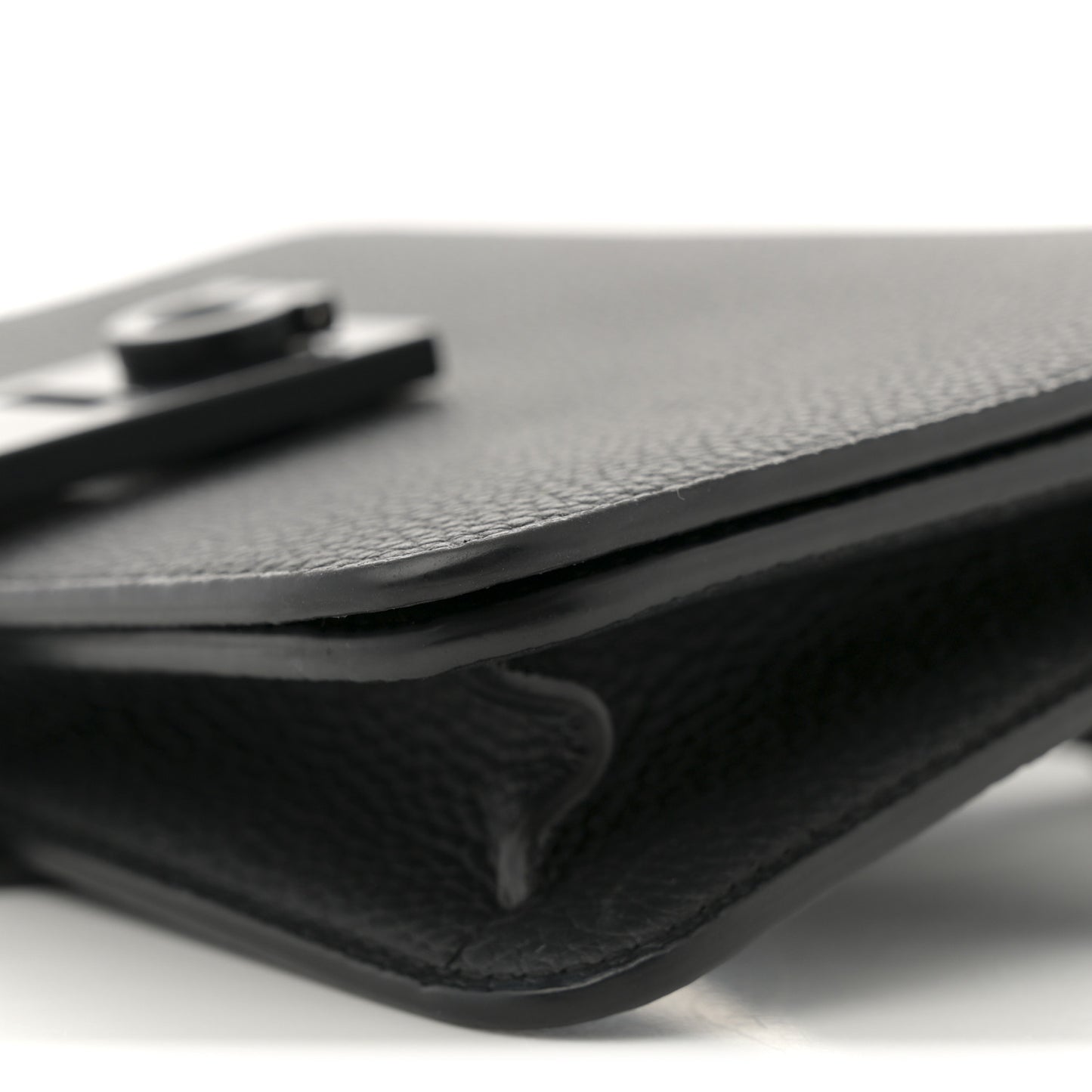 Grained Calfskin Belt Bag Black