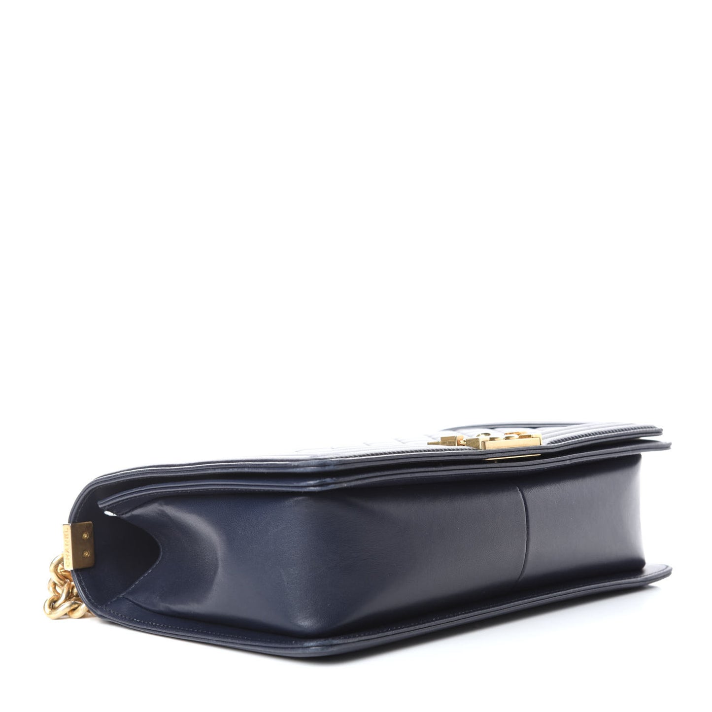 Lambskin Quilted New Medium Boy Flap Navy