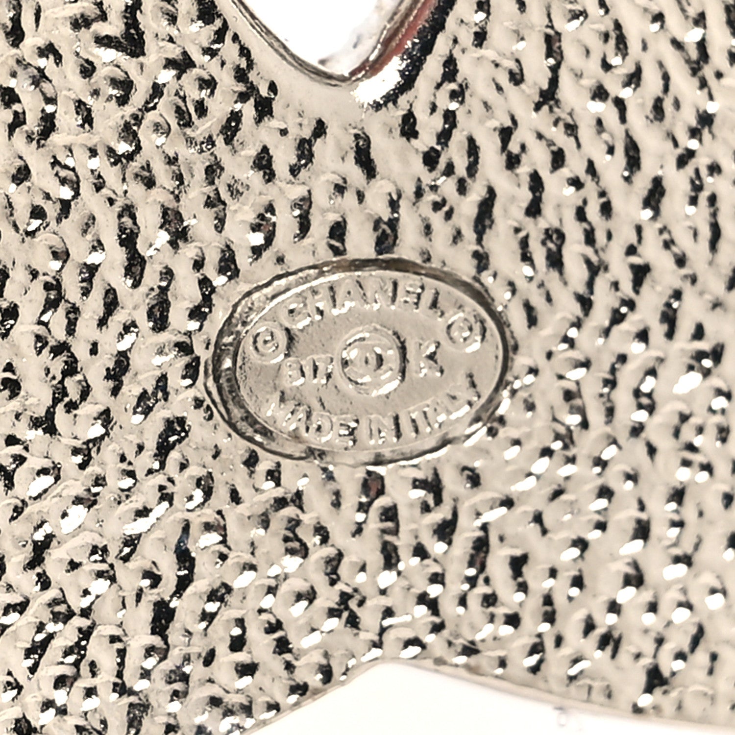 Chanel Pearl Crystal CC Mini Brooch Silver 3 of 3