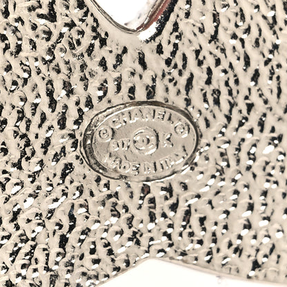 Chanel Pearl Crystal CC Mini Brooch Silver 3 of 3