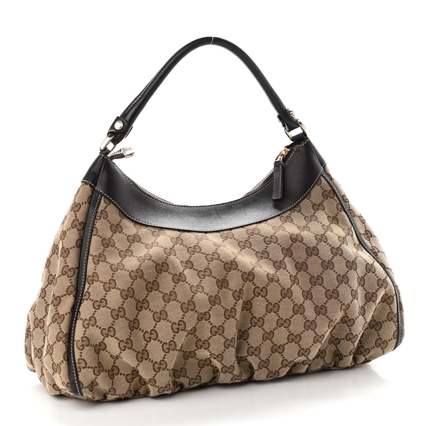 Monogram Large D Gold Hobo Dark Brown