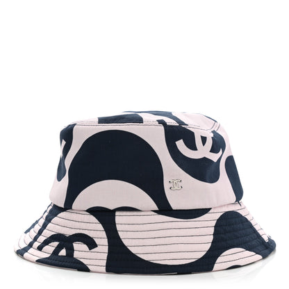 Chanel Cotton CC Bucket Hat L Navy Ivory 1 of 11