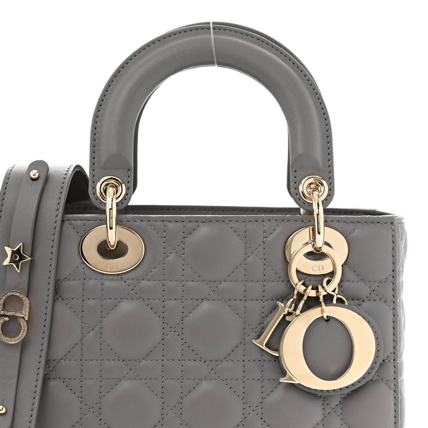 Lambskin Cannage Small My ABCDior Lady Dior Grey