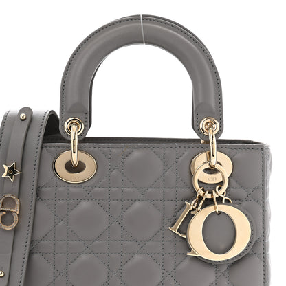 Christian Dior Lambskin Cannage Small My ABCDior Lady Dior Grey 8 of 13