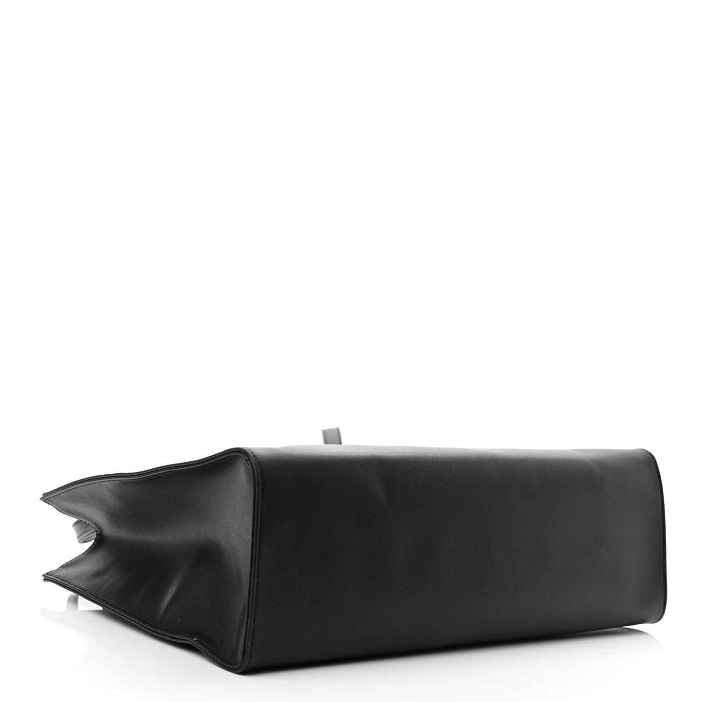 Vegan Leather Medium Shopping Bag Black