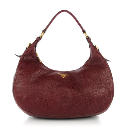 Prada Vitello Daino Hobo Rubino 1 of 9
