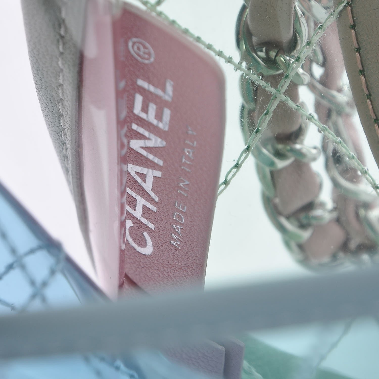Chanel Lambskin PVC Quilted Medium Coco Splash Flap Blue Green 6 of 8