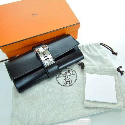 Hermes Box Medor 23 Clutch Black 6 of 7