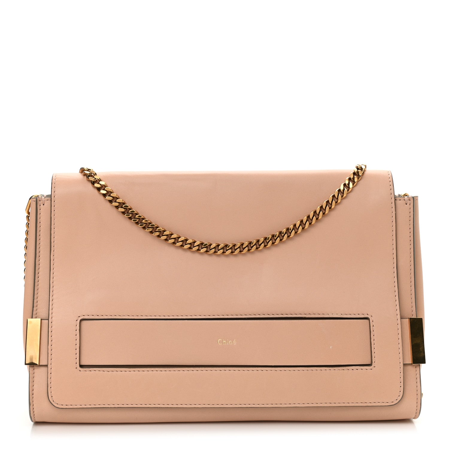 Chloe Lambskin Medium Elle Chain Clutch Nude 1 of 11