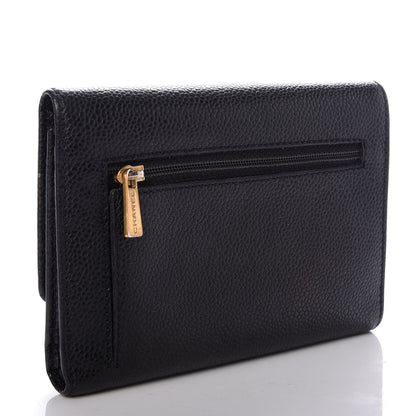 Chanel Caviar Timeless CC Flap Wallet Black 3 of 8