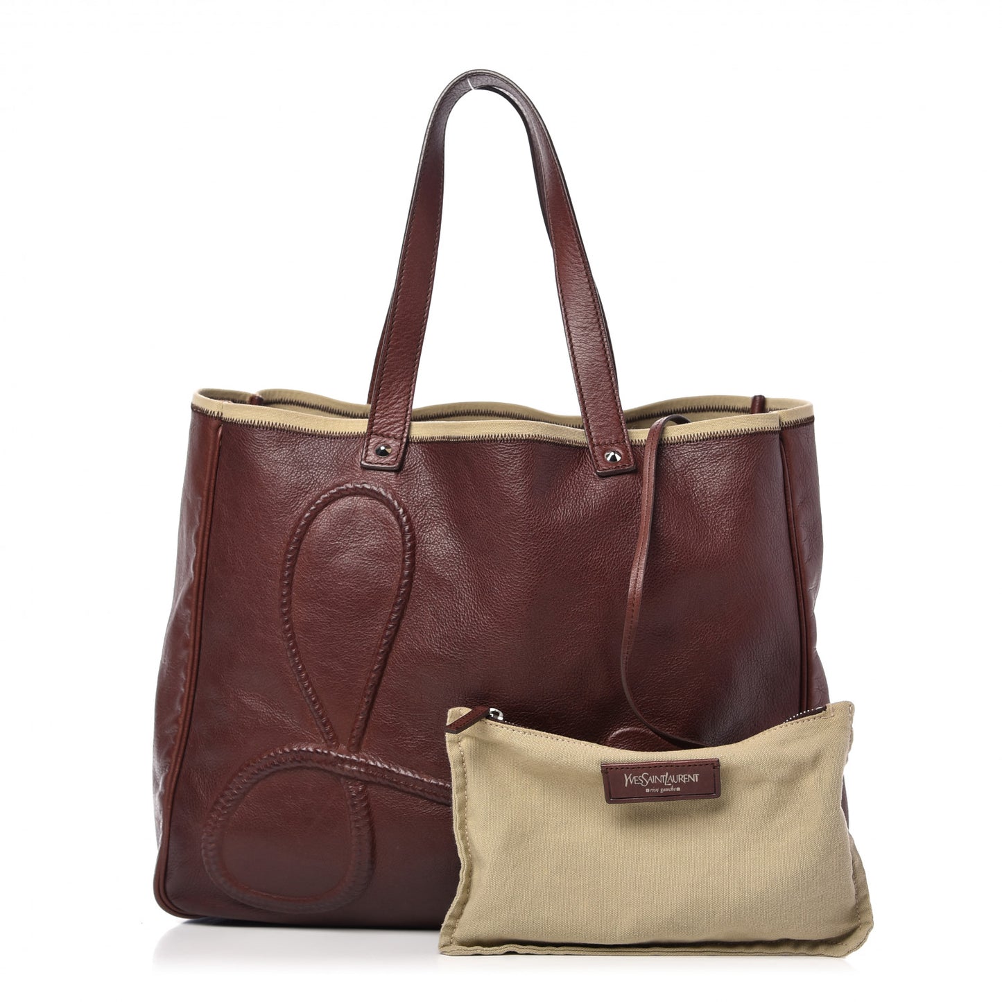 Calfskin Charms Tote Bag Brown