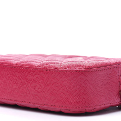 Chanel Caviar Quilted Camera Case Dark Pink 9 of 12