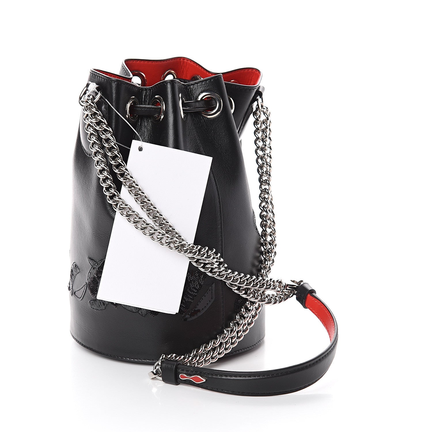 Christian Louboutin Calfskin Marie Jane Bucket Black 2 of 8