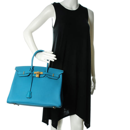 Hermes Togo Birkin 35 Turquoise 12 of 20