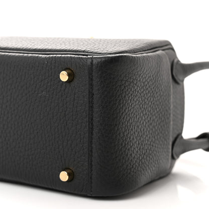 Hermes Taurillon Clemence Mini Lindy 20 Black 10 of 11