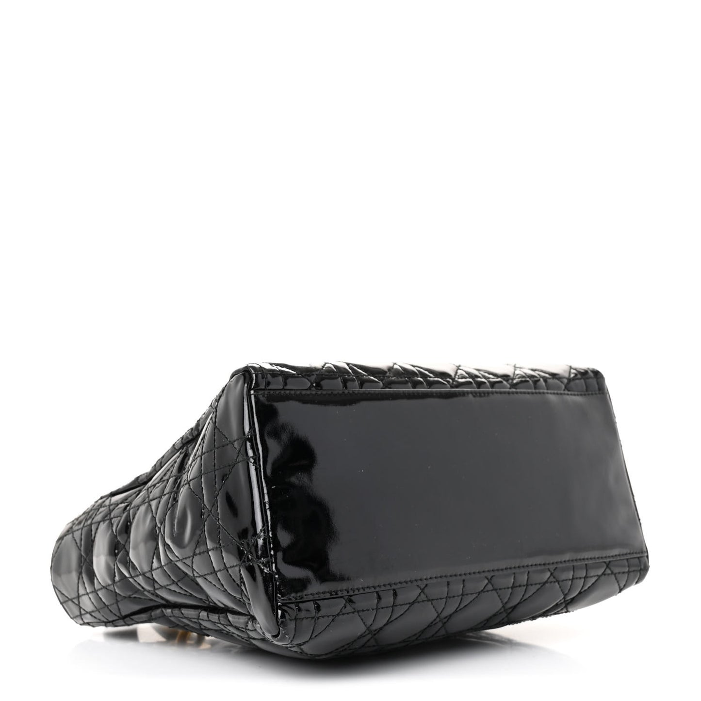Patent Cannage Medium Lady Dior Black