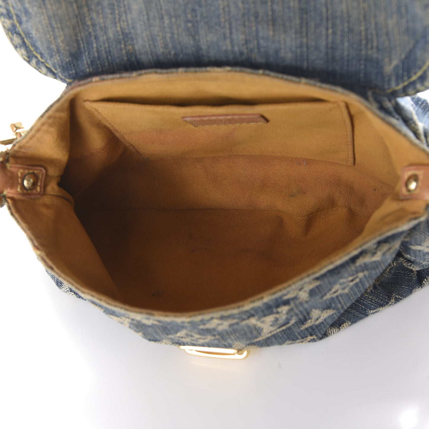 Monogram Denim Mini Pleaty Blue