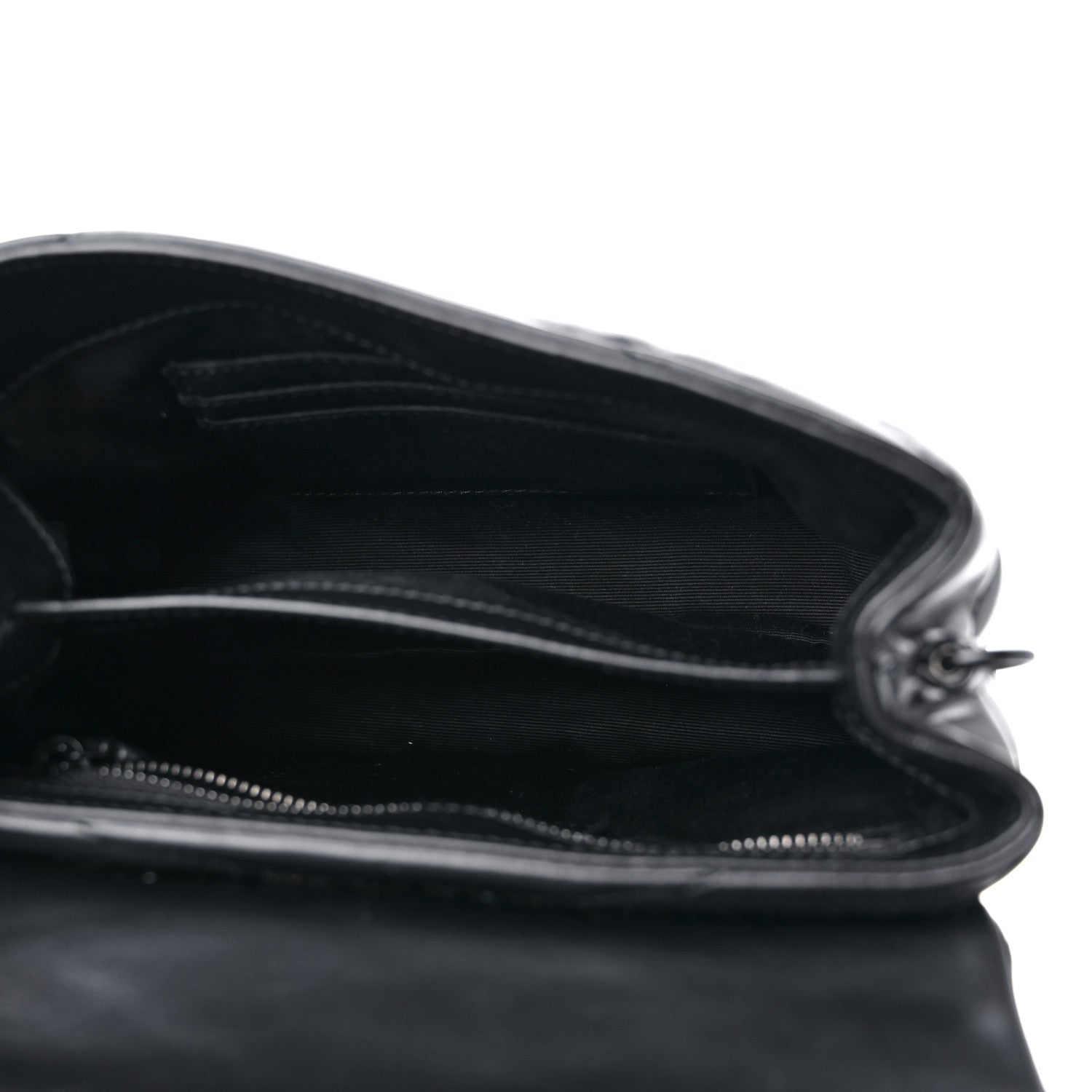 Saint Laurent Calfskin Y Quilted Monogram Monochrome Toy Loulou Crossbody Bag Black 5 of 11