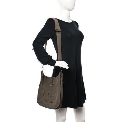 Hermes Taurillon Clemence Evelyne III PM Etoupe 3 of 11