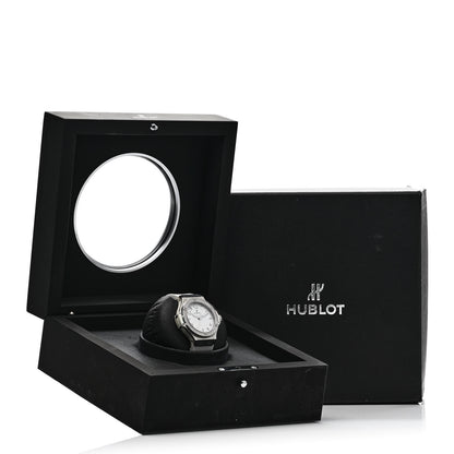Hublot Stainless Steel Rubber Diamond Pave Bezel 38mm Big Bang Quartz Watch White White 5 of 5