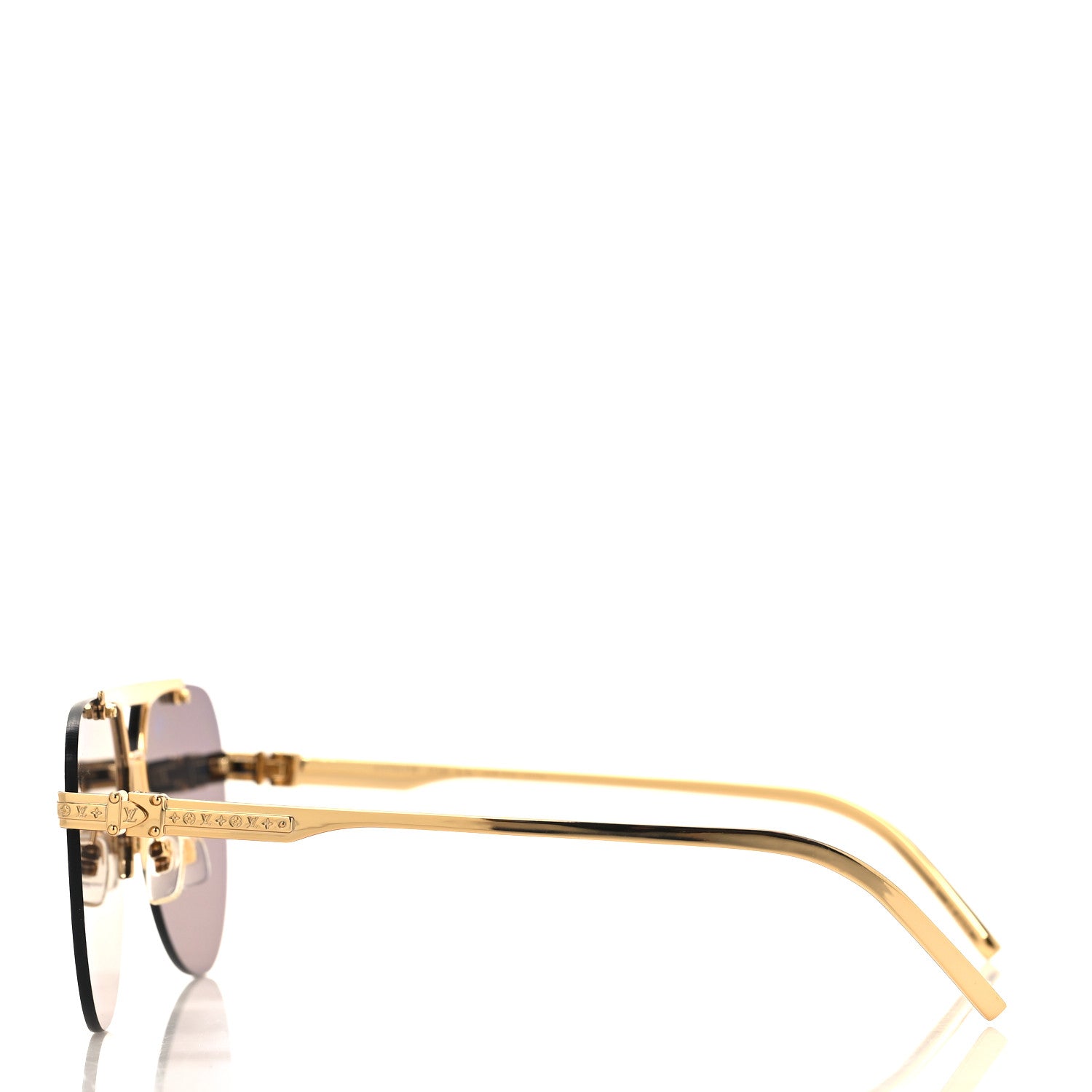 Louis Vuitton Metal LV Ash Sunglasses Z1261W Gold 3 of 7
