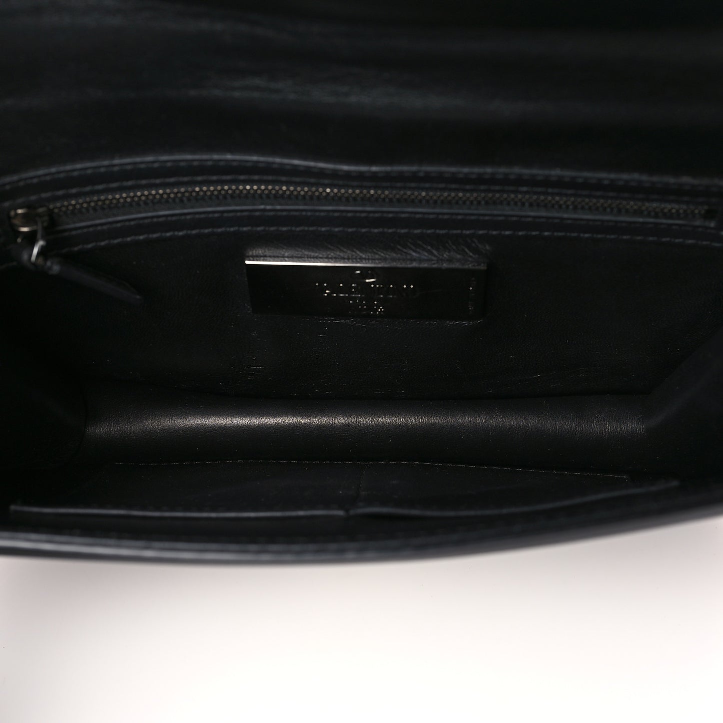 Vitello Medium Glam Lock Rockstud Flap Black