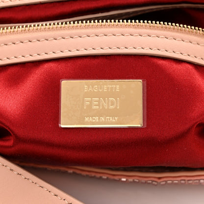 Fendi Sequin Paillettes Vitello Grace Sex and the City Baguette Baby Pink 6 of 10