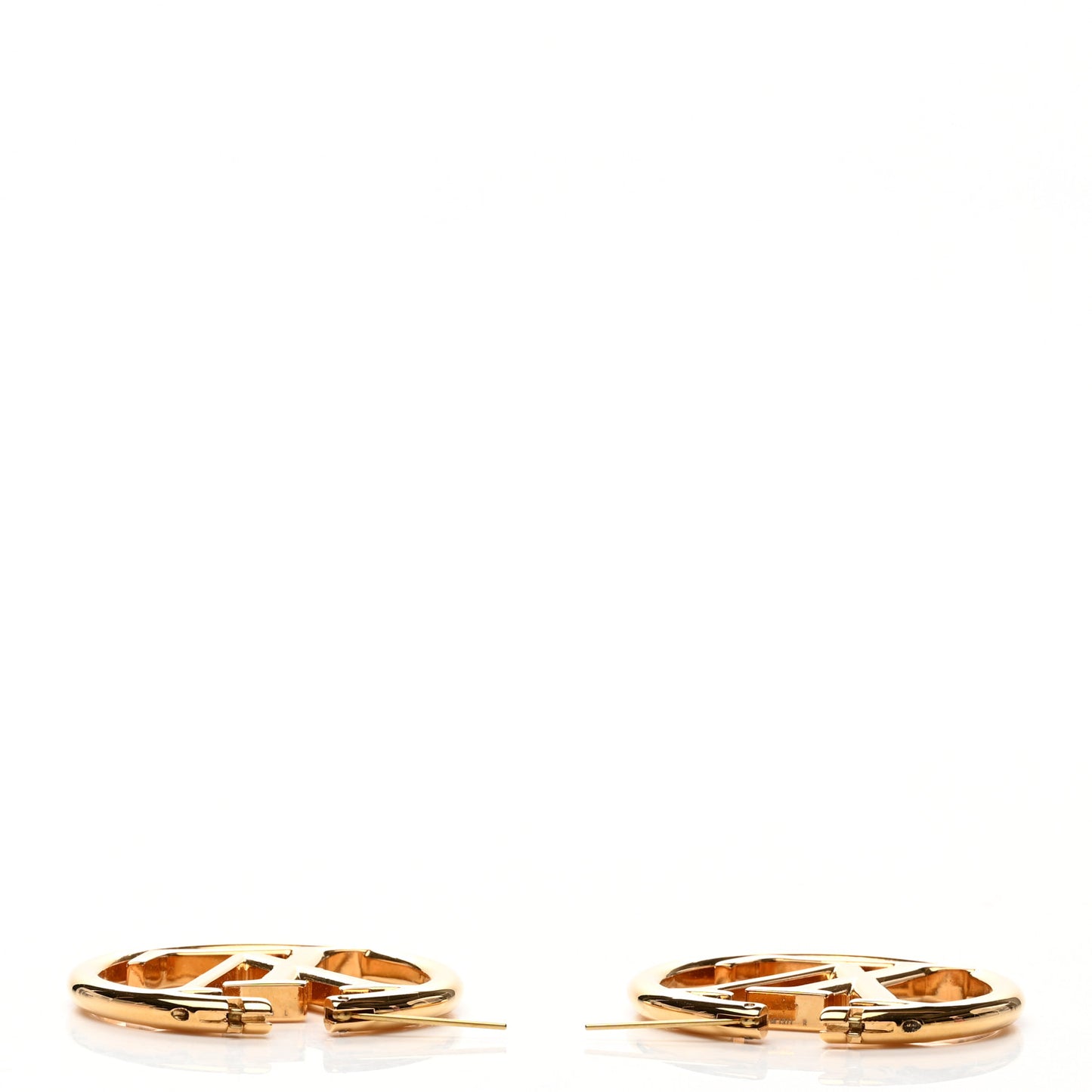 Metal Louise Hoop Earrings Gold