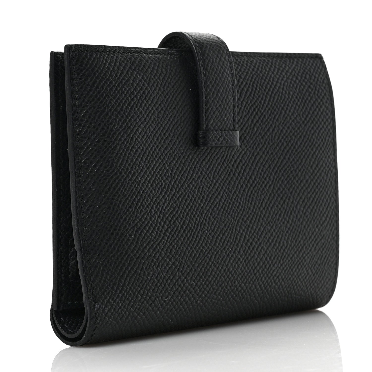 Hermes Epsom Bearn Compact Wallet Black 3 of 6