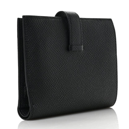 Hermes Epsom Bearn Compact Wallet Black 3 of 6
