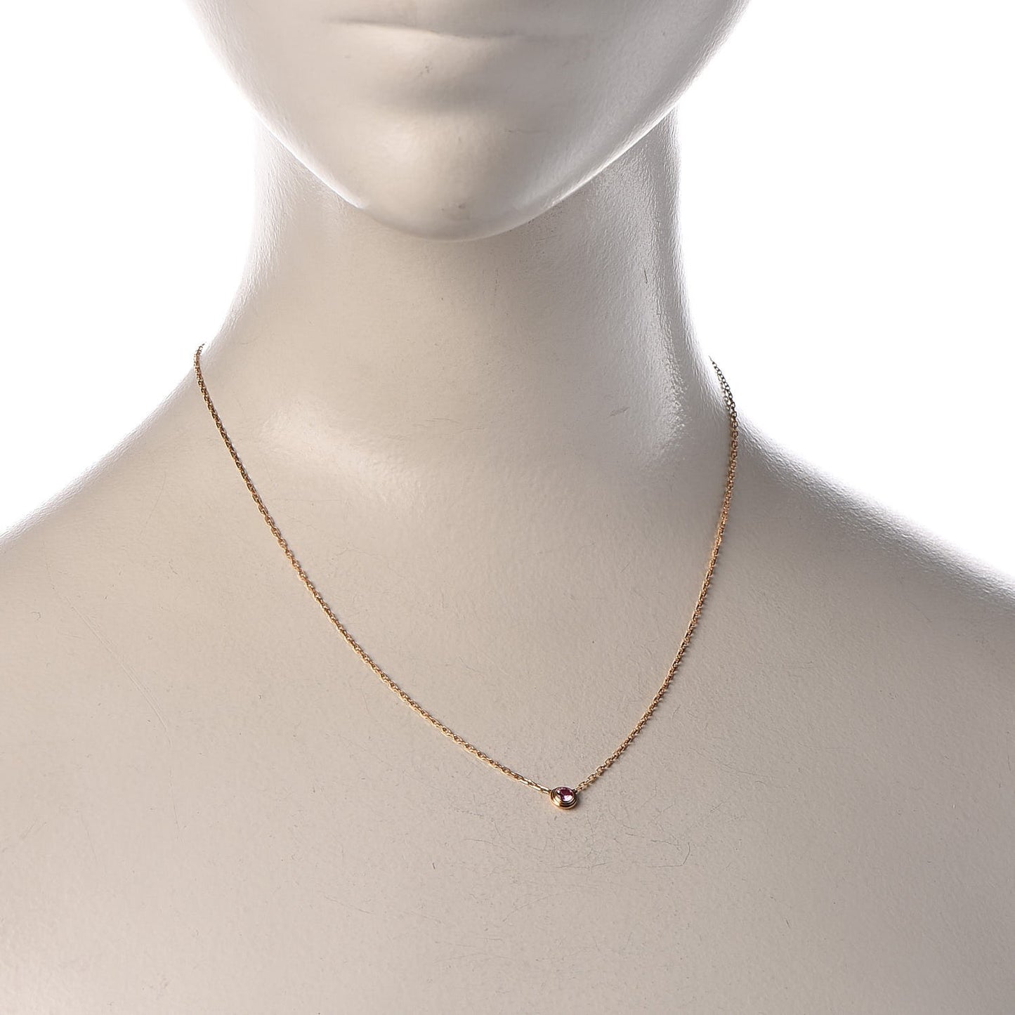 18K Pink Gold Pink Sapphire D'Amour Pendant Necklace
