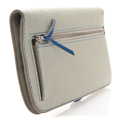 Hermes Togo Dogon Recto Verso Wallet Gris Perle Bleu Izmir 3 of 8