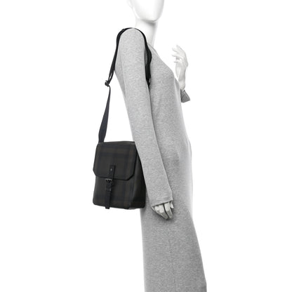 Burberry Smoked Check Vaughan Crossbody Bag Black 2 of 9