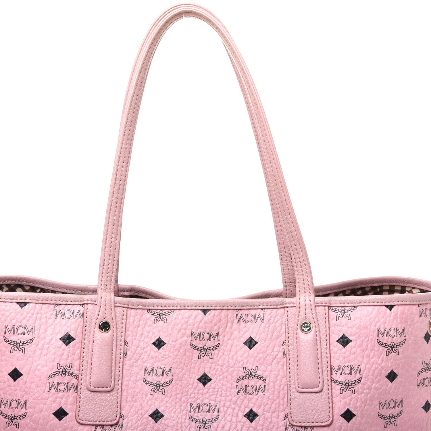 MCM Visetos Medium Liz Reversible Shopper Tote Soft Pink 11 of 22