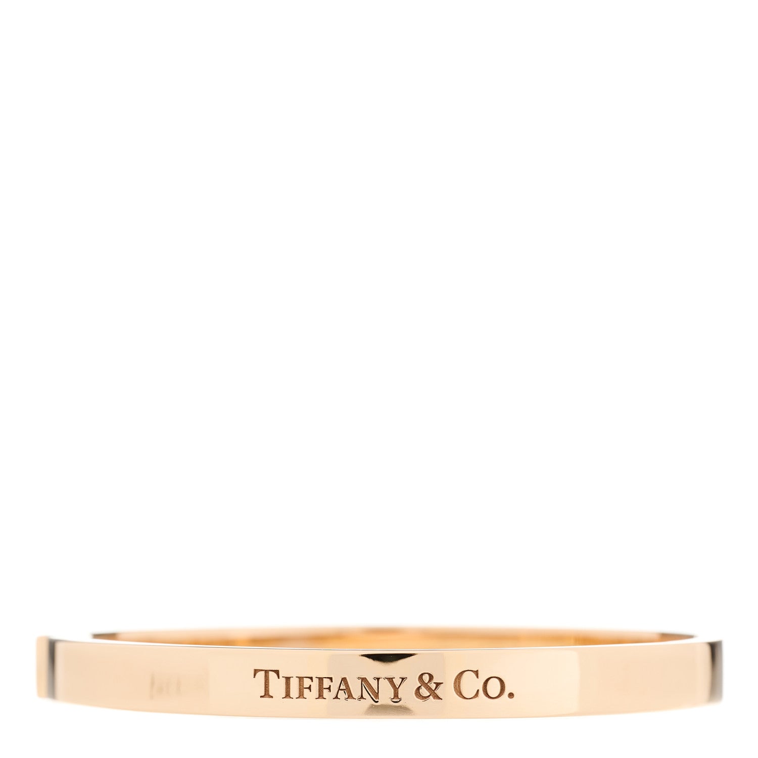 Tiffany 18K Rose Gold Diamond Hinged Bangle Bracelet 2 of 4