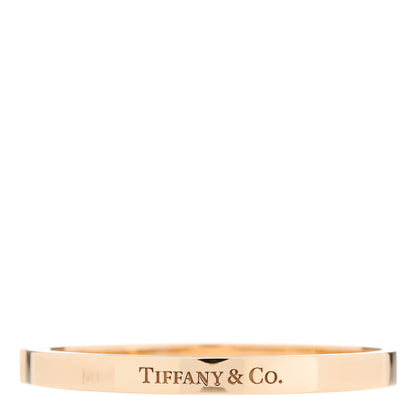 Tiffany 18K Rose Gold Diamond Hinged Bangle Bracelet 2 of 4