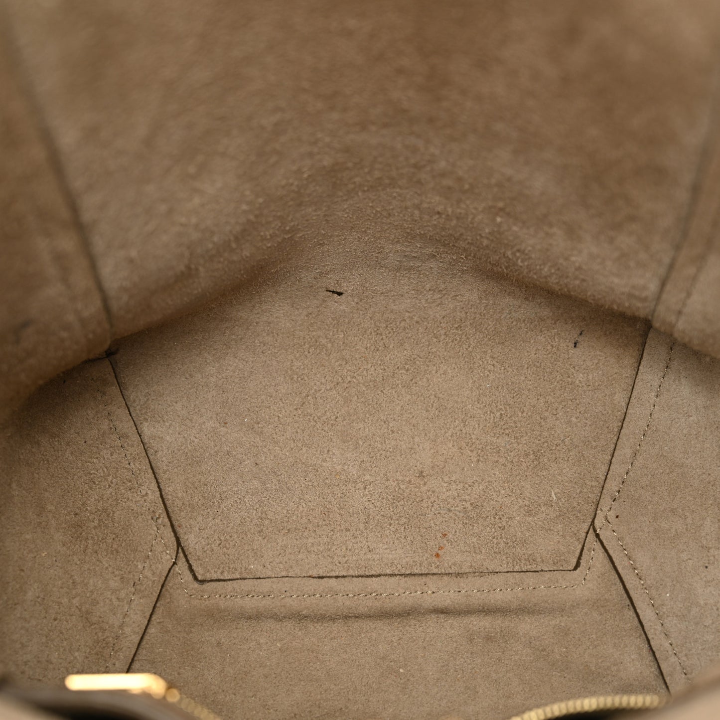 Soft Grained Calfskin Small Sangle Bucket Bag Taupe