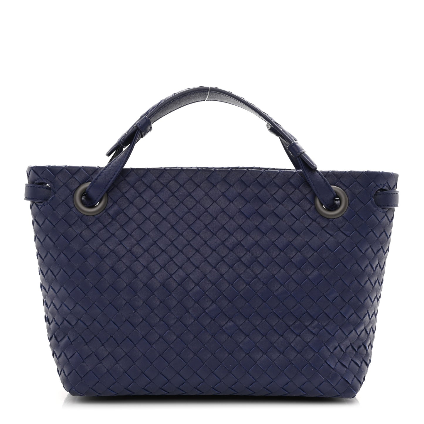Nappa Intrecciato Small Bella Tote Navy